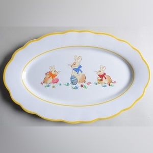 Easter platter. Cute. Euc. Bunnies. Rabbits. Williams Sonoma